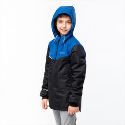 RODOS Куртка детская мембрана демисезон М-230/1 Чёрный/Васильковый