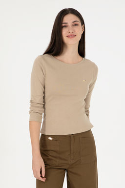 Женский свитшот светлого цвета хаки Неожиданная скидка в корзине