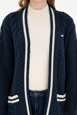 Женский темно-синий трикотажный кардиган Неожиданная скидка в корзине - U.s. polo assn фото 6