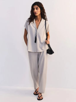 Льняная блуза с отложным воротником ZR2605012003-36 / Zarina