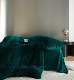 Меховой КПБ Mency Однотонный MMENO001 Евро