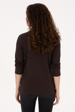 Kad_n Koyu Kahverengi Basic Sweatshirt - U.s. polo assn фото 5