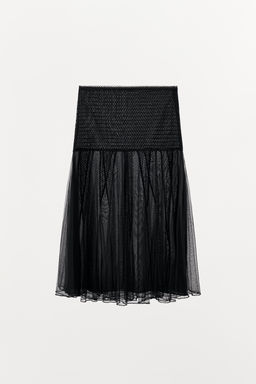 COMBINED LACE TULLE SKIRT - Zara фото 3