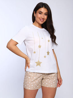 РАСПРОДАЖА Пижама Звездочки_140/бежевый - Ihomelux фото 9