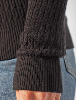 Кардиган тонкой ажурной вязки из хлопка и вискозы - Vilatte фото 3