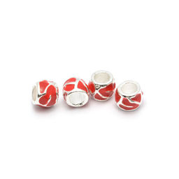 Бусины металлические с эмалью арт.PN-D10 цв.8 7х10мм, in &Oslash; 5мм