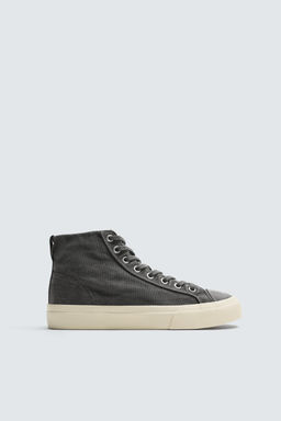 FABRIC HIGH-TOP TRAINERS