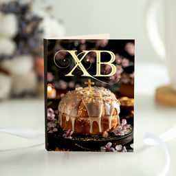 цена за 2 шт Мини-открытка ХВ (Пасха) тёмная с куличом - 8 чудо фото 2