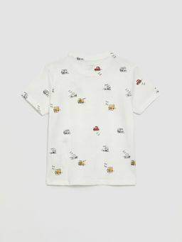 Bisiklet Yaka Bask?l? Erkek ?ocuk Ti??rt