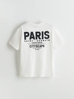 Bisiklet Yaka Paris Bask?l? K?z ?ocuk Ti??rt