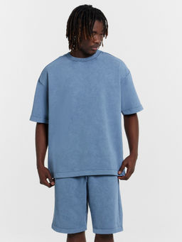 Комплект мужской синий: футболка и шорты варка на шторме 191011