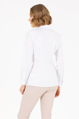 U. S. Polo Assn Женская белая базовая рубашка с длинным рукавом - U.s. polo assn фото 5