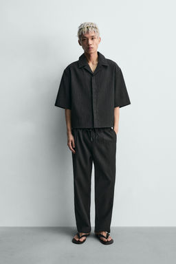 CAMISA RELAXED FIT TEXTURA IRREGULAR / Gris oscuro