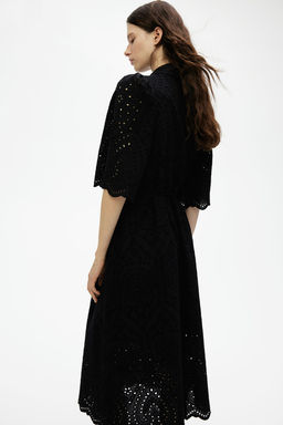 Vestido camisero con bordado ingles - H&m фото 4