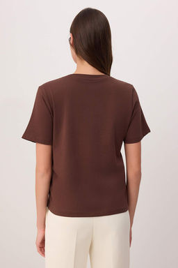 Beyaz Regular/Normal Kal?p Aksesuar Detayl? Tok %100 Pamuk Orme T-Shirt TWOSS26TS00007 - Trendyolmilla фото 16