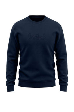 Lacivert Unisex Oversize Slogan Nak__l_ 3 iplik _rme Sweatshirt TMNAW27SW00018