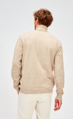 Водолазка мужская F221-15128 бежевая меланж - Fine joyce фото 5