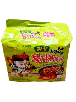 Лапша быстрого приготовления острая со вкусом курицы и соуса чачжанмен, 140г/5шт/700гр - Sweet Joys фото 6