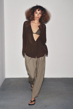 TEXTURED SHIRT WITH VISCOSE