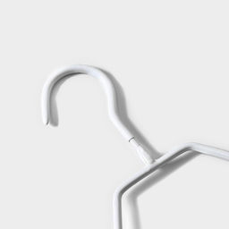 Плечики - вешалки для одежды антискользящие, набор 5 шт., 39×20.5 см, металл с ПВХ покрытием, белые