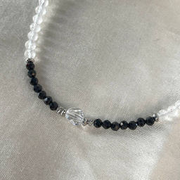 Бусы из Шпинели и Горного Хрусталя 38 см +