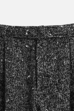 HERRINGBONE WIDE-LEG TROUSERS - Zara фото 8