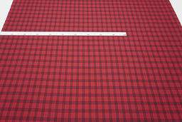 Пестрядь Клетка цв.красный/черный, ш.1.45м, хлопок-100%, 110гр/м.кв - Купава фото 6