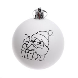 Ёлочные шары под раскраску «Новый год», краски, 2 шт, набор для творчества