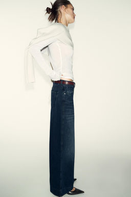 Z1975 LOOSE WIDE-LEG HIGH-WAIST JEANS - Zara фото 5