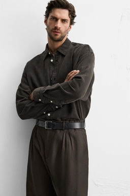 FADED DENIM SHIRT - Zara фото 5