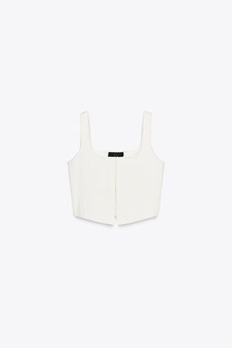 PLAIN KNIT CROP TOP - Zara фото 5