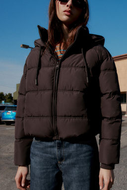 WATER AND WIND PROTECTION SHORT PUFFER ANORAK - Zara фото 23