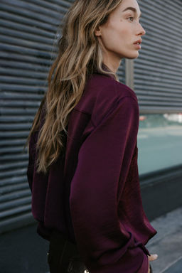 SATIN BALLOON SHIRT - Zara фото 14