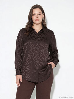 Desenli Saten Kad?n G?mlek Tunik