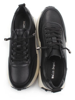 03-A9050-1 BLACK Кроссовки женские (натуральная кожа)