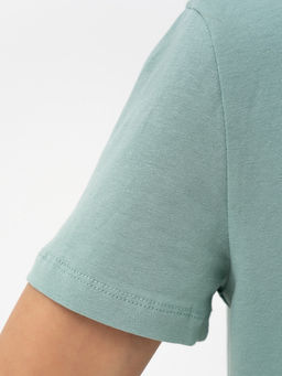 Футболка хлопок 95%, лайкра 5%,фисташковая - Binita фото 5