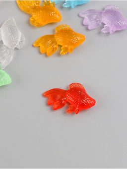 Цена за 10 шт. Подвеска для творчества акрил «Рыбка», светится в темноте, 3.5×2.2×1 см, МИКС