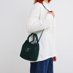 Сумка молодёжная на кнопке, цвет зелёный - Simaland фото 3