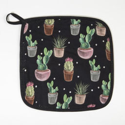 Набор кухонный Этель «Succulents» варежка-прихватка 20×27 см, прихватка 19×19 см, 100% хлопок