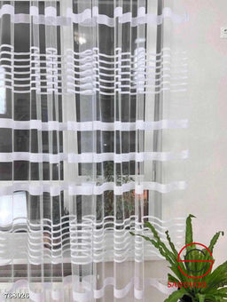 Тюль прозрачная в полоску