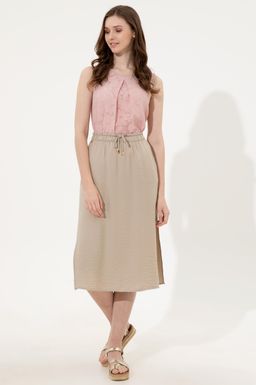 U. S. Polo Assn Женская тканая юбка цвета хаки