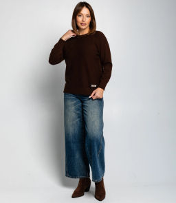 Джемпер #КТ8066, шоколадный