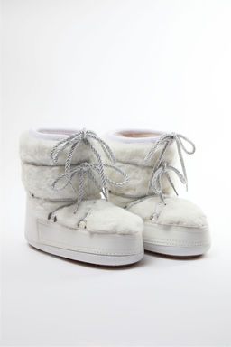 Trendyolmilla Shoes Siyah Kurklu Bagc?kl? Pelus Kad?n Kar Bot TAKAW25BO00050  фото 7