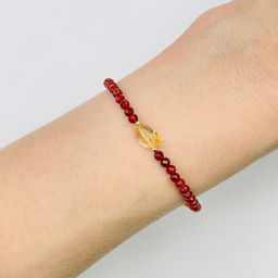 Браслет из Сердолика и Цитрина - Радуга самоцветов фото 2