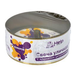Свеча уличная от КОМАРОВ в жестяной банке, цитронелла