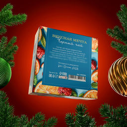 Подарочный набор новогодний «Вкусного Нового Года», мед кремовый, чай