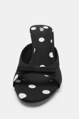 SANDALIA ESTAMPADA DETALLE LAZO / Negro - Zara фото 5