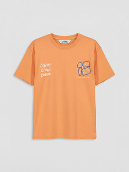 Yaz? ve ?ehir Bask?l? Penye Erkek ?ocuk Ti??rt