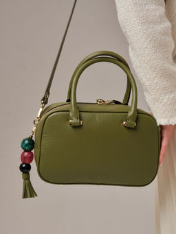 Кожаная сумка Hawaii DBR 31216 зеленая водоросль фото 2