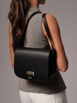 Сумка кожаная на плечо Azaro 31034 черный